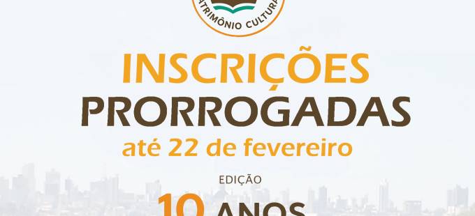 INSCRIÇÕES PRORROGADAS